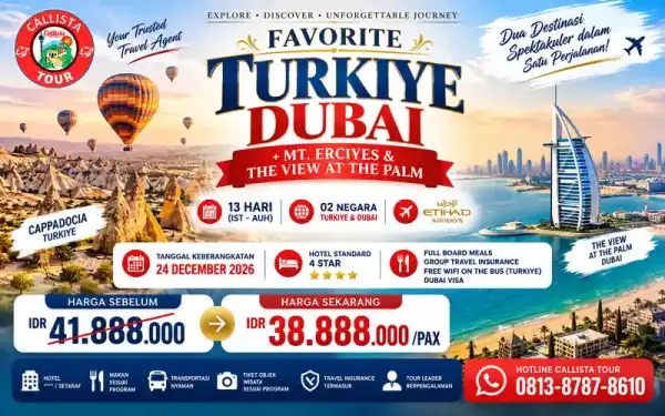 13 Hari Favorite Turkiye Dubai + Mt. Erciyes