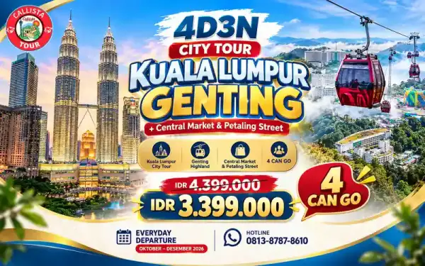 Paket Tour 4 Hari 4 CanGo City Tour Kuala Lumpur Genting Central Market
