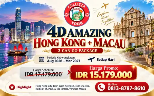 Paket Tour 4 Hari Hong Kong Macau 2 Can Go