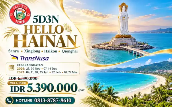 5 Hari Hello Hainan - Nanshan dan Yalong Bay 1