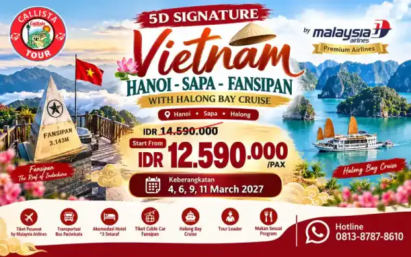 5 Hari Signature Vietnam Lebaran Hanoi Sapa Fansipan Halong