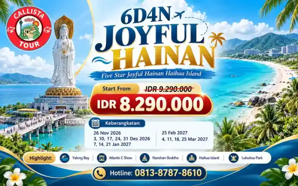 6 Hari Joyful Hainan Sanya & Haihua Island