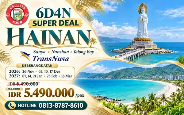 Paket Tour 6 Hari Super Deal Hainan - The End of The Earth