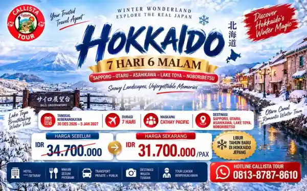 Paket Tour Tour 7 Hari Hokkaido New Year