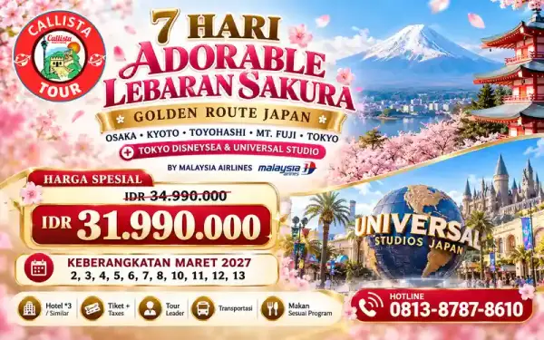 7 Hari Jepang Lebaran DisneySea & Universal Studio 1