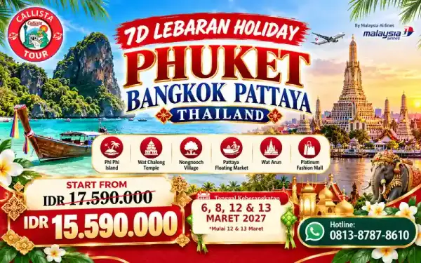 7 Hari Lebaran Holiday Phuket Bangkok Pattaya 1