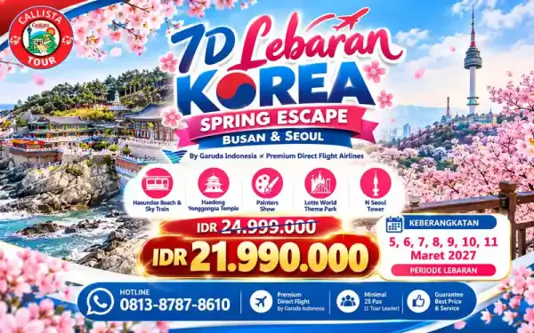 Paket Tour 7 Hari Lebaran Korea Spring Escape Busan & Seoul