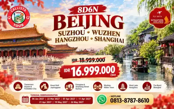8 Hari Beijing Suzhou Wuzhen Hangzhou Shanghai Muslim