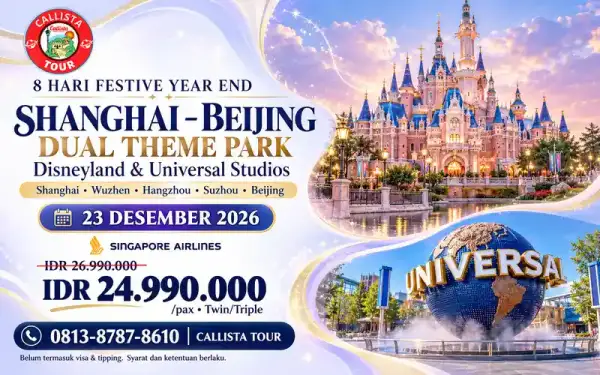 8 Hari Year End Shanghai Beijing Disneyland & Universal 1