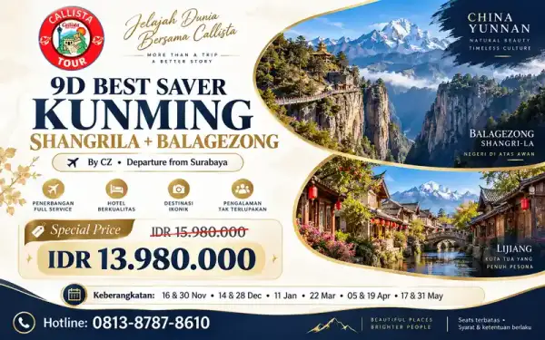 9 Hari Best Saver Kunming Shangrila Balagezong start SUB 1