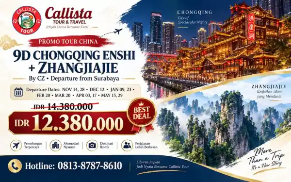 9 Hari Chongqing Enshi Zhangjiajie Adventure start SUB 1