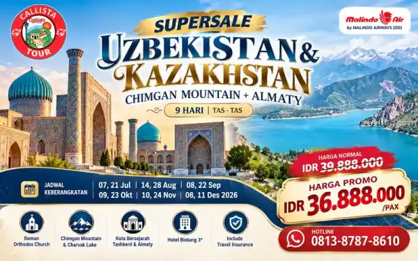 Tour 9D Uzbekistan &amp; Kazakhstan Chimgan Mountain + Almaty
