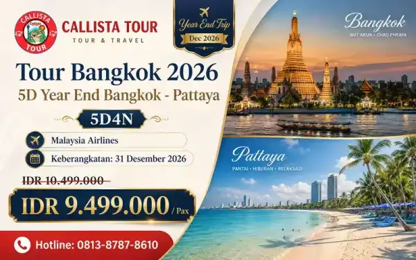 Tour Bangkok Murah 5 Hari Year End Bangkok - Pattaya