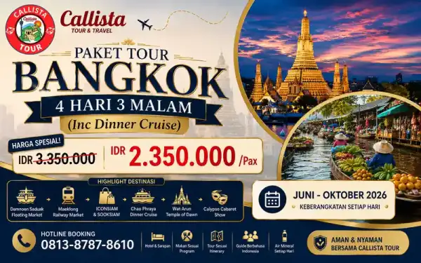Paket Tour Bangkok 4 Hari 3 Malam ( Inc Dinner Cruise ) 1