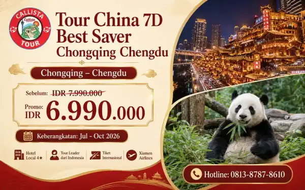 Tour China 7D Best Saver Chongqing Chengdu 1
