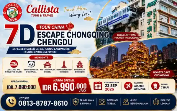 Tour China 2026 9D Chongqing Zhangjiajie Muslim 1