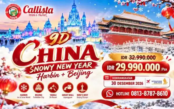 Tour China 9D Snowy New Year Harbin + Beijing