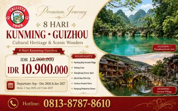 Tour China 8 Hari Kunming Guizhou