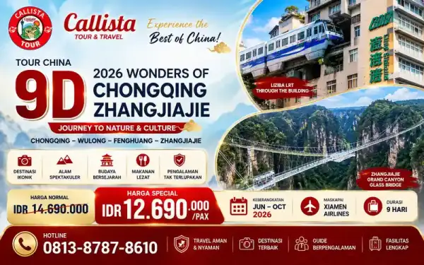 Tour China 9D Wonders Of Chongqing Zhangjiajie