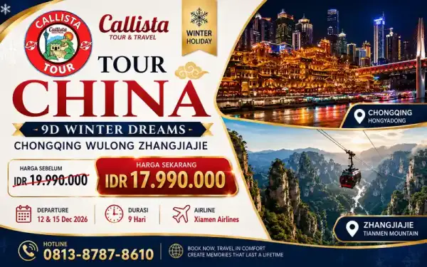 Tour China 9D Winter Dreams Chongqing Wulong Zhangjiajie