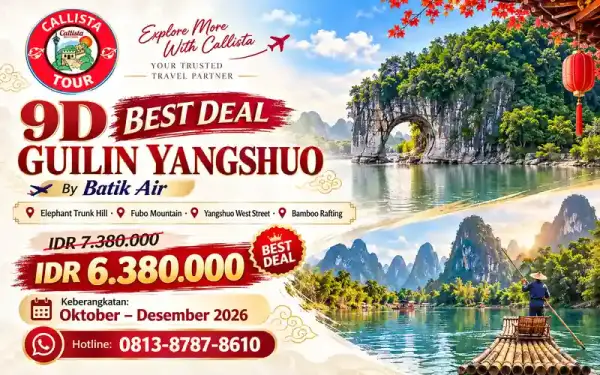 China Tour 9 Hari Best Deal Guilin Yangshuo