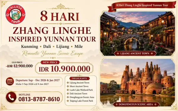Paket Tour Tour China 8 Hari Yunnan  Zhang Linghe Inspired