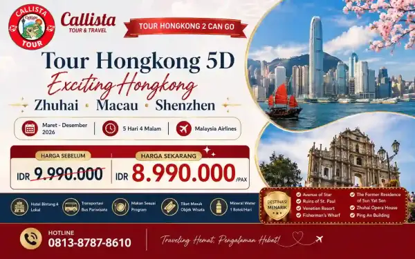 Tour Hongkong 5D Exciting Hongkong Zhuhai Macau Shenzhen