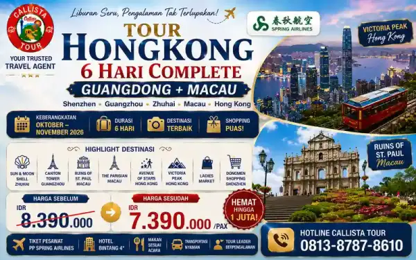 Tour Hongkong 6 Hari Complete Guangdong + Macau 1