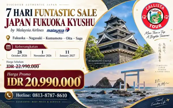 Tour Japan 7 Hari Limited Funtastic Sale Fukuoka Kyushu