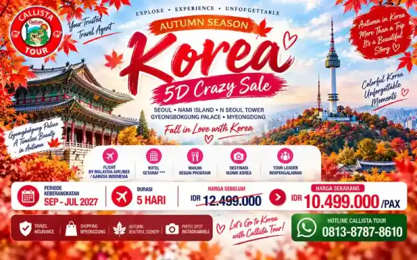 Paket Tour Korea 5D Crazy Sale