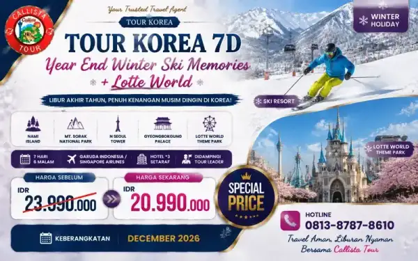 Tour Korea 7D Year End Winter Ski Memories + Lotte World