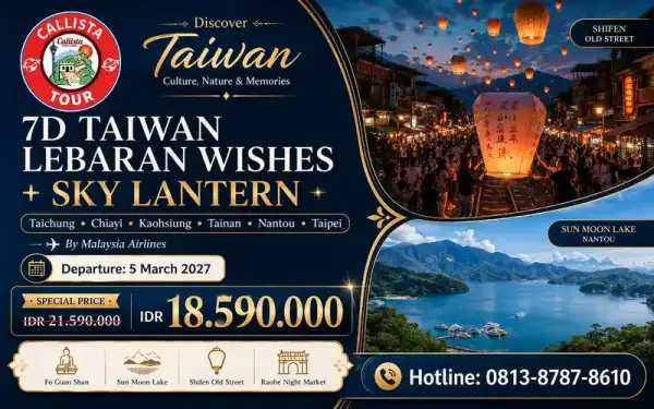 Tour Taiwan 7 Hari Lebaran Wishes + Sky Lantern 1