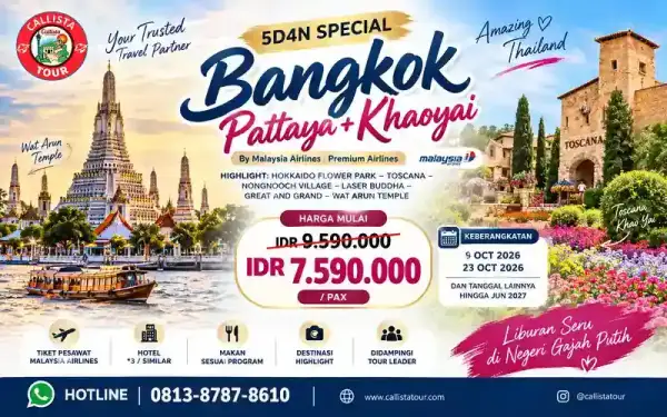 Tour Thailand 5D Special Bangkok - Pattaya + Khao Yai