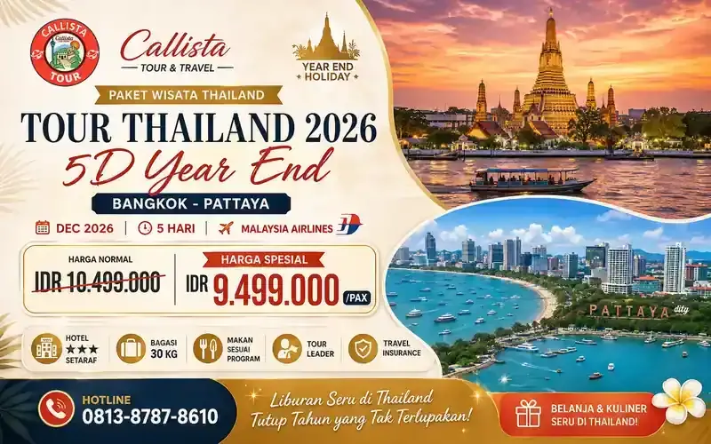Tour Thailand 2026 5D Year End Bangkok Pattaya