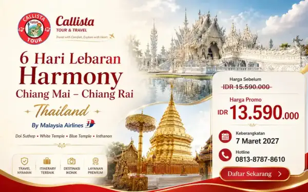Paket Tour Tour Thailand 6 Hari Lebaran Harmony Chiang Mai Chiang Rai