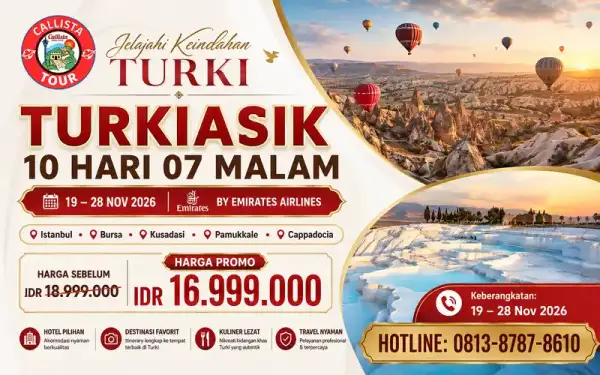 Paket Tour Turkiasik Istanbul Cappadocia 10 Hari Emirates