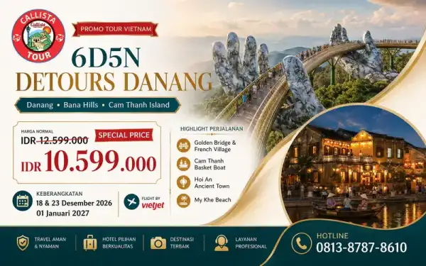 Paket Tour Tour Vietnam 6 Hari Danang – Bana Hills – Cam Thanh Island