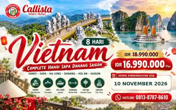 Tour Vietnam 8 hari Complete Hanoi Sapa Danang Saigon 1