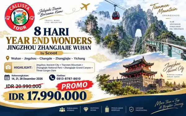 Paket Tour Year End Wuhan Zhangjiajie 8 Hari