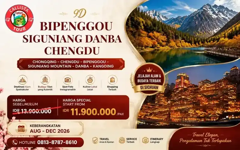 9D Bipenggou Siguniang Danba Chengdu