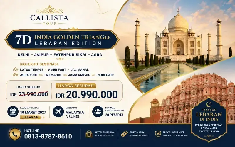 Paket Tour Tour 7D India Golden Triangle Lebaran