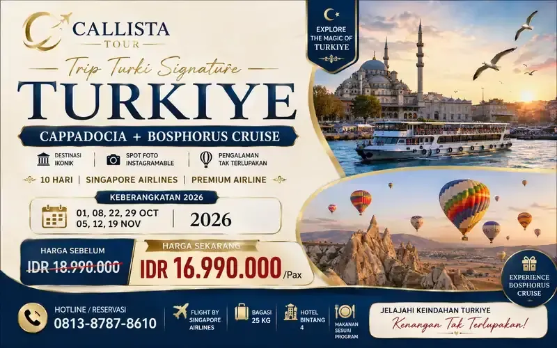 Trip Turki Signature Turkiye Cappadocia + Bosphorus Cruise