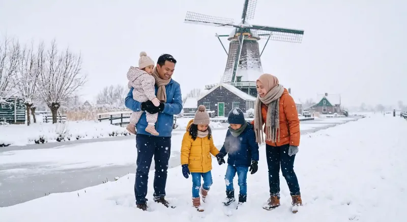Pesona Salju Kincir Angin Belanda & Tour Eropa Akhir Tahun