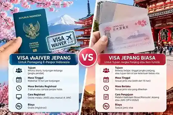 Visa waiver Jepang dengan e-paspor Indonesia di Tokyo, Jepang dan latar Gunung FujiVisa waiver Jepang dengan e-paspor Indonesia di Tokyo, Jepang dan latar Gunung Fuji