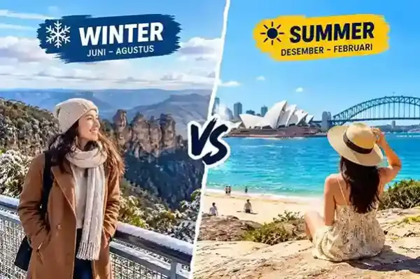 Winter vs summer Australia di Blue Mountains dan Sydney, panduan musim terbaik untuk liburan